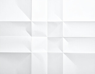 Fototapeta premium Abstract background of folded white paper with geometric creases and shadows