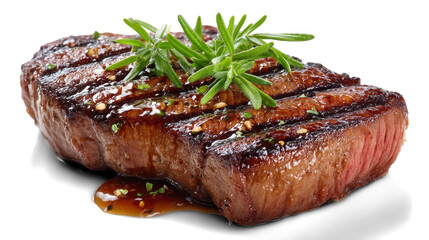 Grilled chicken breast isolated on white background