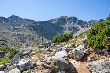 Landscape of Rila mountain Around Musala peak, Bulgaria