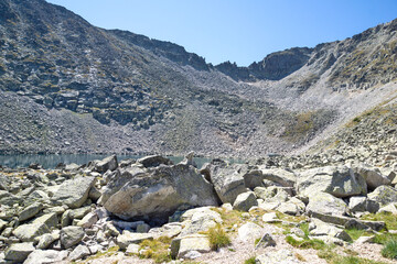 Landscape of Rila mountain Around Musala peak, Bulgaria