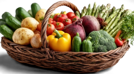 Delivery healthy food background. Healthy vegan vegetarian food in paper bag vegetables and fruits on white