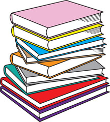 stack of books vector illustration isolated on white background