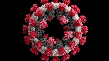  Virus, coronavirus on black background