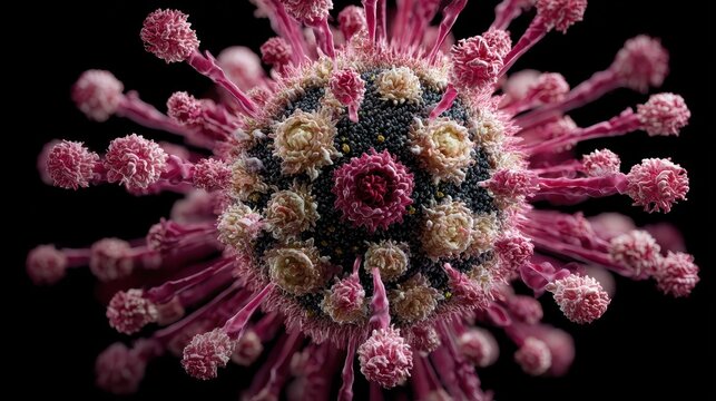  Virus, coronavirus on black background