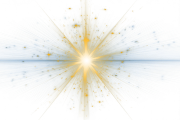 Shiny overlay of magic starburst glowing flare with brilliant sparks. Light effect and optical concept.