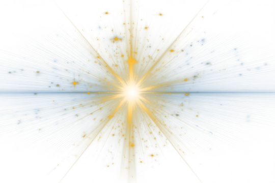 Shiny overlay of magic starburst glowing flare with brilliant sparks. Light effect and optical concept.