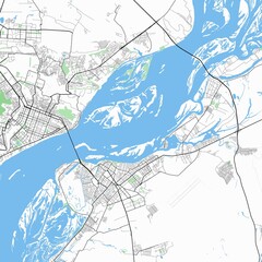 Map of the city of Engels, Engels district, Saratov region, Russia.