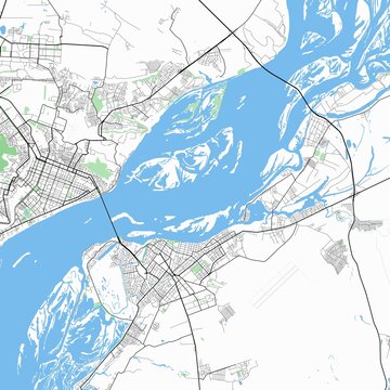 Map of the city of Engels, Engels district, Saratov region, Russia.