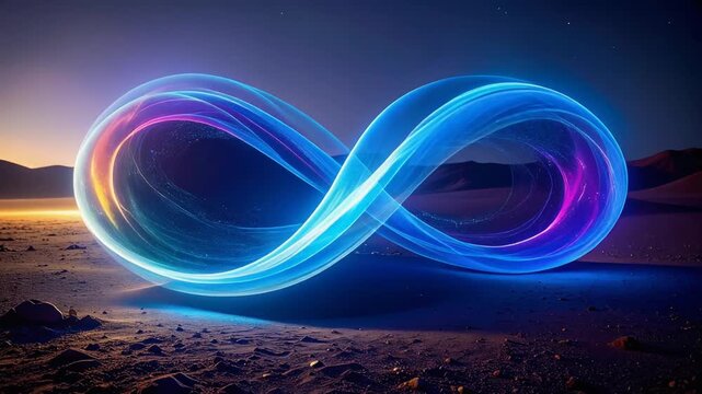 infinity abstract background with glowing lines