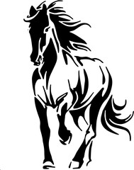 black horse vector illustration