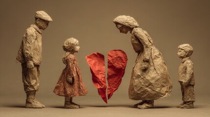 Children caught between parents who are divorcing or separating