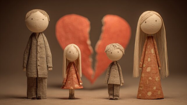 Children caught between parents who are divorcing or separating