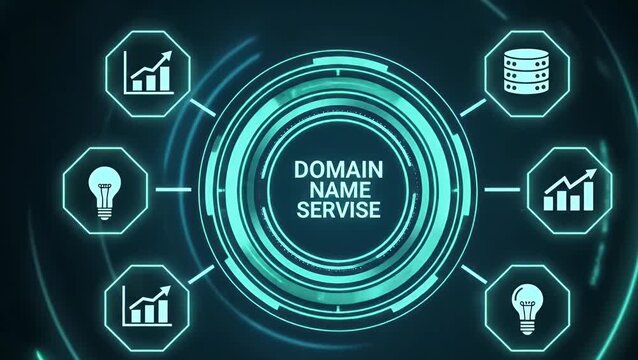 Domain name service DNS business technology internet concept