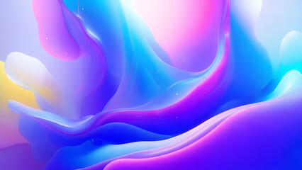 Colorful Chromatic Liquid Gradient Abstract Background Modern Design