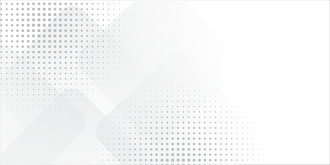 Minimalist White Background with Geometric Shapes and Subtle Dots for Modern Designs and Presentations, Creating a Clean and Professional Look