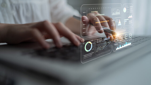 A project management dashboard with business performance analytics. A visualization of project timelines, KPIs, and company data for strategic review. Motif