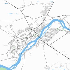 Map of the city of Biysk, Altai Krai, Russia.