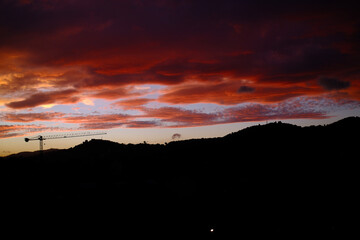 Dramatic cloudy sky with soft light tones