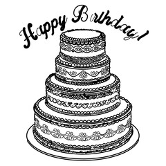 birthday cake vector illustration