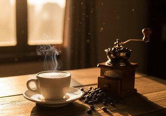  The Good Morning Begins With A Good Coffee - Morning Light Illuminates The Traditional Espresso