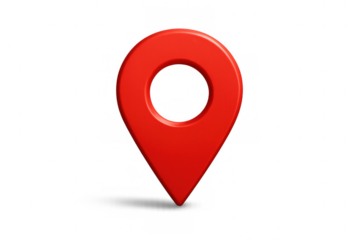 Red location pin marker symbol for mapping, navigation, gps, address, position, travel, and destination concepts