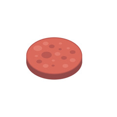 Sausage slice vector