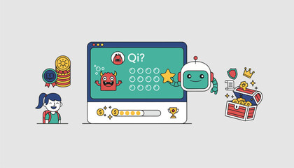 An online assessment platform featuring gamified quizzes that motivate students with rewards for achievements.