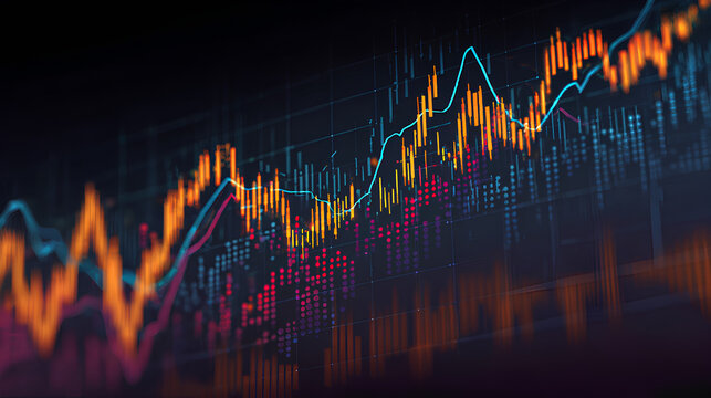 Stock market or Forex trading graph in graphic concept for financial investment or economic trends business idea design. Worldwide finance background. Vector illustration Stock Vector