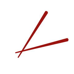 Red chopstick vector