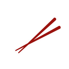 Red chopstick vector