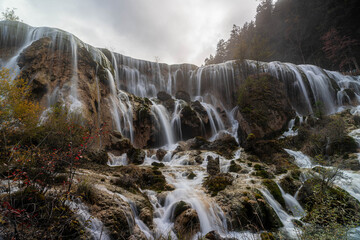 waterfall in autumn