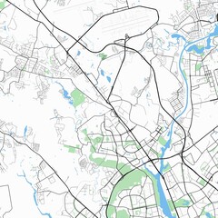 Map of the city of Khimki, Moscow Oblast, Russia.