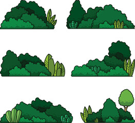  Green Bush and Foliage Collection