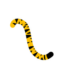Fototapeta premium Yellow tiger tail vector