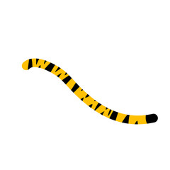 Naklejka premium Yellow tiger tail vector