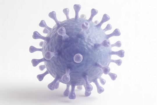 A scientific 3D visualization of the herpes simplex virus, showing structural surface details and molecular complexity. Ideal for educational, medical, and pharmaceutical content.