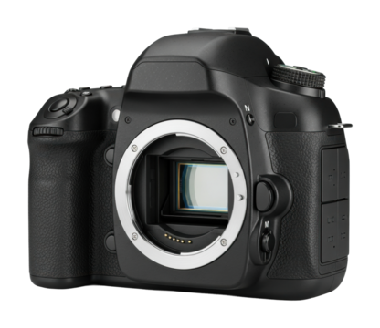 Capturing moments dslr camera at home isolated on transparent background