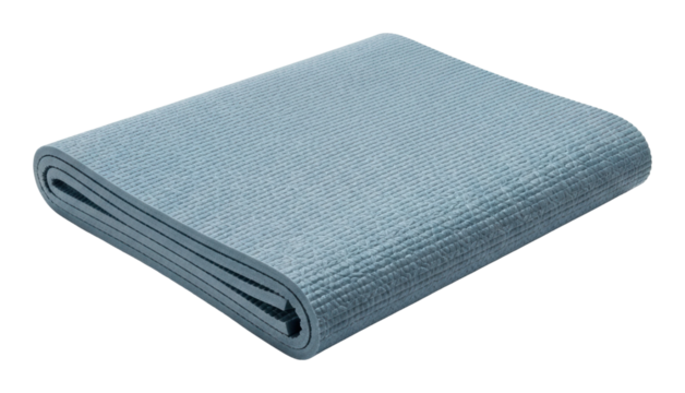 Soft blue towel for relaxation space textile calm atmosphere isolated on transparent background