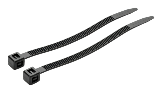 Cable ties in use workshop product industrial isolated on transparent background