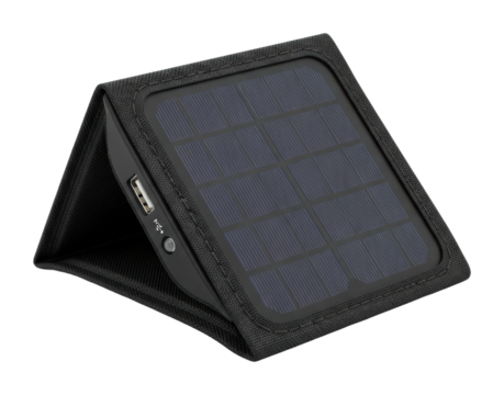 Solar charger device product modern design isolated on transparent background