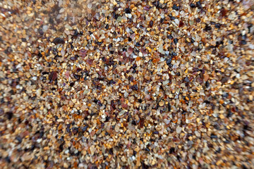 Macro texture of sand with brown, golden and beige tones