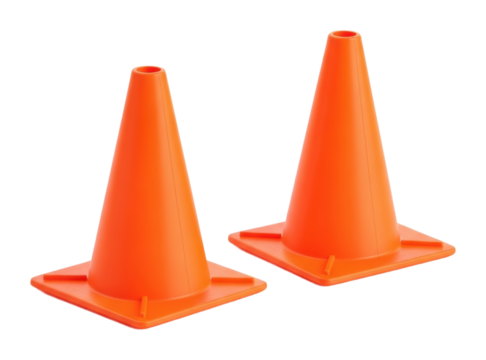 Traffic safety equipment urban area bright environment isolated on transparent background