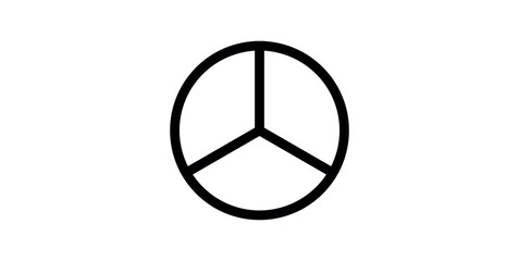 Circle Divided into Three Equal Segments.