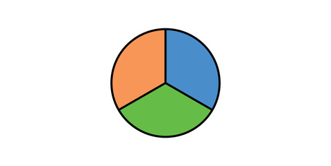 Circle Divided into Three Equal Segments.