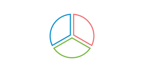 Circle Divided into Three Equal Segments.