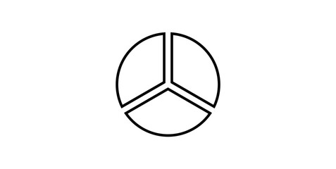 Circle Divided into Three Equal Segments.