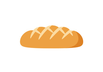 Illustration of a goldenbrown loaf of bread with lightcolored crosscuts