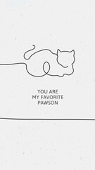 Cat quote Instagram story template