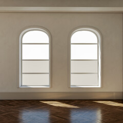 Fototapeta premium Large luxury modern bright interiors Living room mockup illustration 3D rendering image