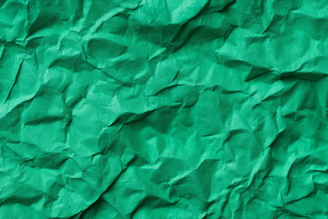 Obraz premium crumpled green paper texture